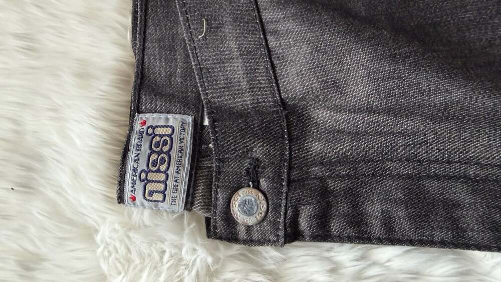 Nissi Metallic Coated Jeans Black